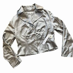 Niteline Suit Jacket Silver NWT Women’s Size 14 Office Apparel Dress ware